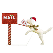 Winter Wonder Lane Light-Up Holiday Dog & Mailbox