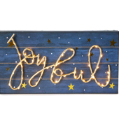 Winter Wonder Lane `Joyful` LED Hanging Wall Décor