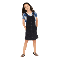 Corduroy Overall Uniform Jumper for Girls