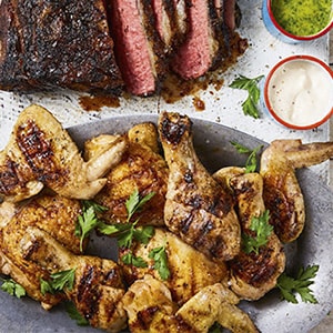 Grilled Chicken with BBQ white sauce