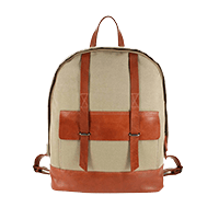 Leather laptop backpack Journey