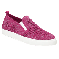 Metallic Pique-Knit Slip-Ons for Girls