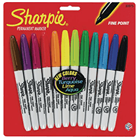 harpie Multi-Colored Permanent Fine-Tip Markers