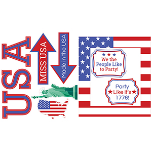 Red, White & Blue Themed Photo Props at Shindigz