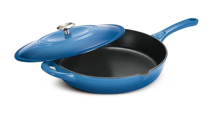 tramontina cast iron covered skillet