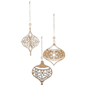 Holiday Trio of Rustic Cut Out Christmas Tree Decorations