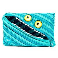 ZIPIT Wildlings Jumbo Pencil Pouch, Blue